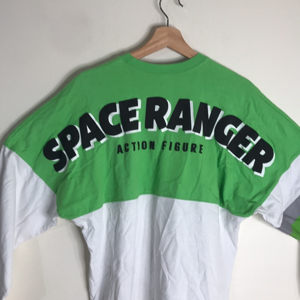 Buzz Lightyear Space Ranger Spirit Jersey Disney Parks Green/White size small - Picture 9 of 13